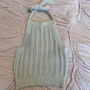 Billabong Size M Cream Knit Crop Top